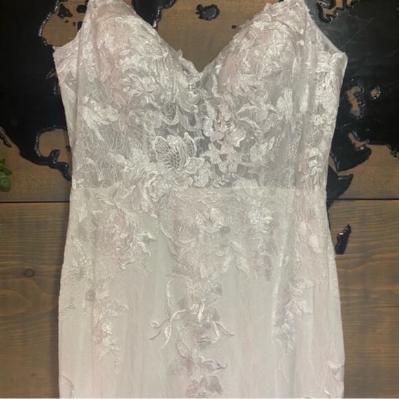NWOT Lulus Everlasting Affection White Lace Tulle Mermaid Maxi Dress - Picture 10 of 15